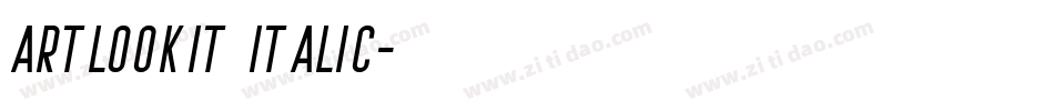 ArtlookIT Italic字体转换